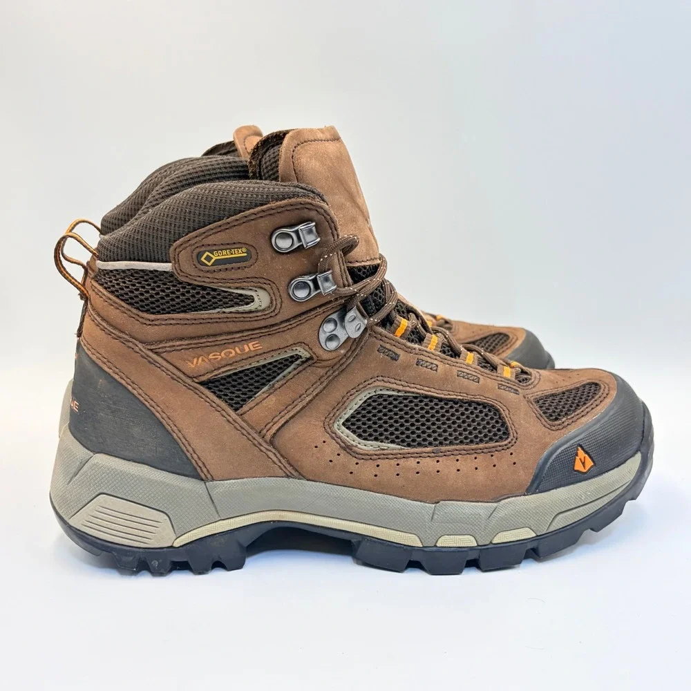 Vasque Breeze 2.0 GTX Mens 9.5M Brown Leather Gore-Tex Hiking Boots 7482 Vibram